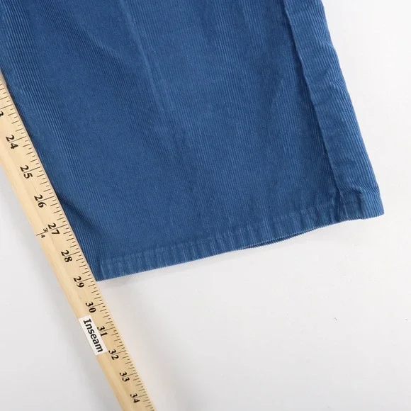 Vintage Levis 646 Pants Mens 36x30 Blue Corduroy Flare Bell Bottom‎ White Tab